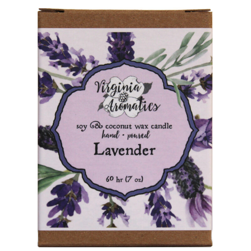 Virginia Aromatics Candle Lavender box front