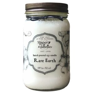 Virginia Aromatics Farmhouse Mason Jar Candle Rare Earth